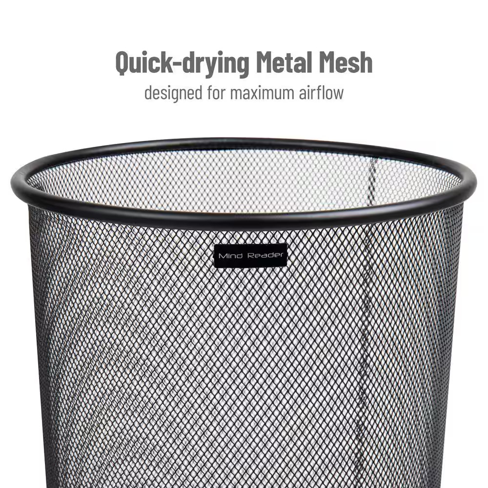 Umbrella Stand Walking Cane Rack Wrapping Paper Holder Metal Mesh 10.25 In. L X