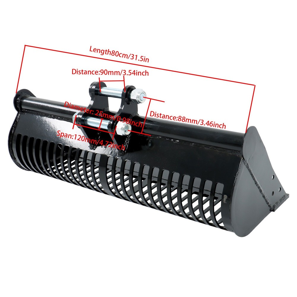 800mm Width Screening Bucket Attachment for Mini Excavator in Stock