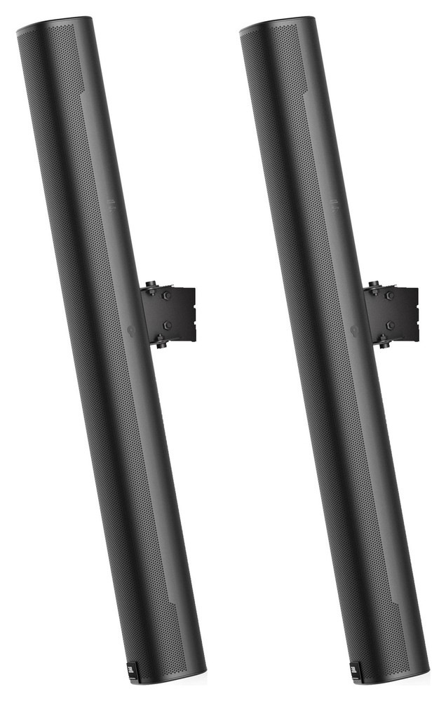 (2) JBL COL800-BK 32" Black 70V Commercial Slim Column Wall Mount Array Speakers