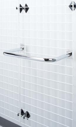 SSWBasics U-Shaped Chrome Hangrail for Gridwall - Grid Wall Accessory - Sleek &