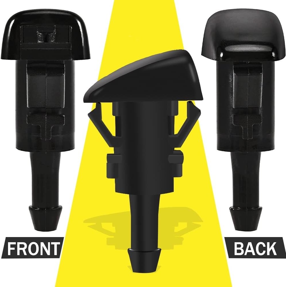 ASUBHA 2PCS Front Windshield Washer Nozzles, Windshield Wiper Sprayer Nozzle Jet