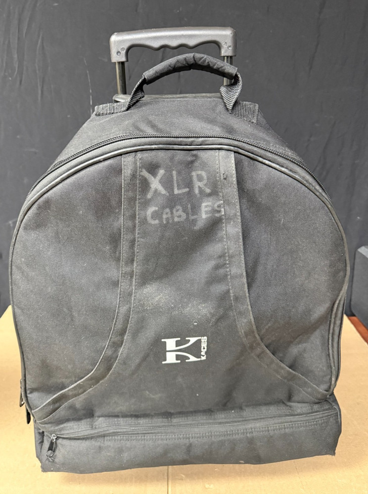 Kaces Rolling Snare Drum Bag w/ Wheels, Backpack Straps & Stand Compartment