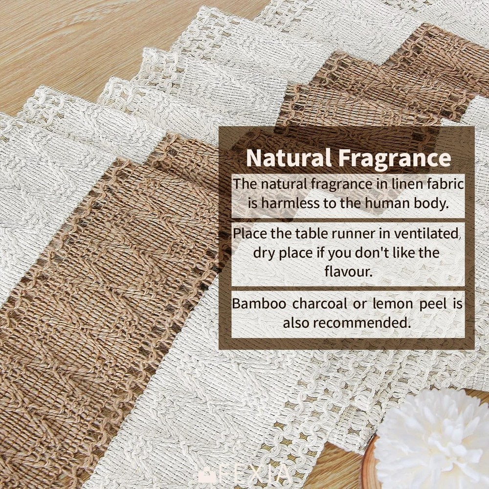 Boho Table Runner for Thanksgiving Fall Christmas Home Decor with Tassels 72 ...