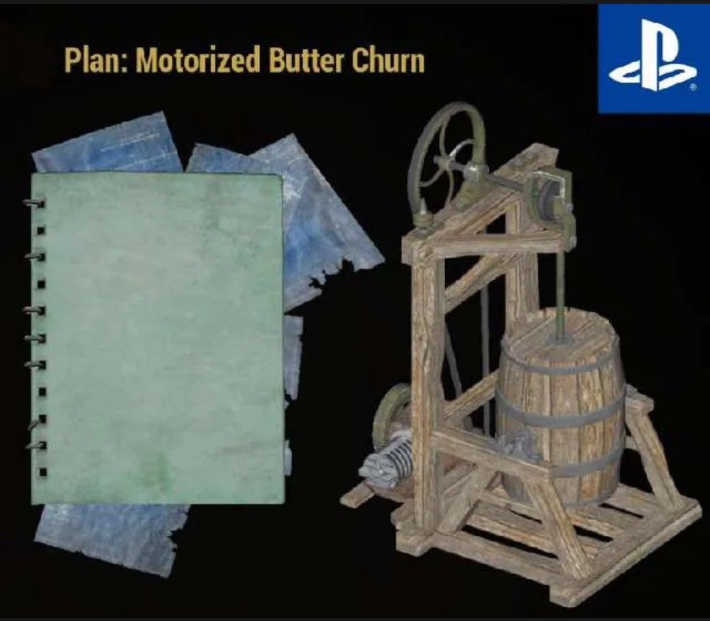 Fallout 76 – PS4 / PS5 Motorized Butter Churn Plan PS only - Rare