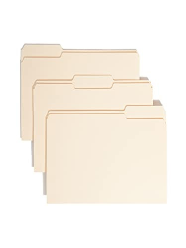 File Folder, 1/3-Cut Tab, Assorted Positions, Letter Size, Manila, 24 per