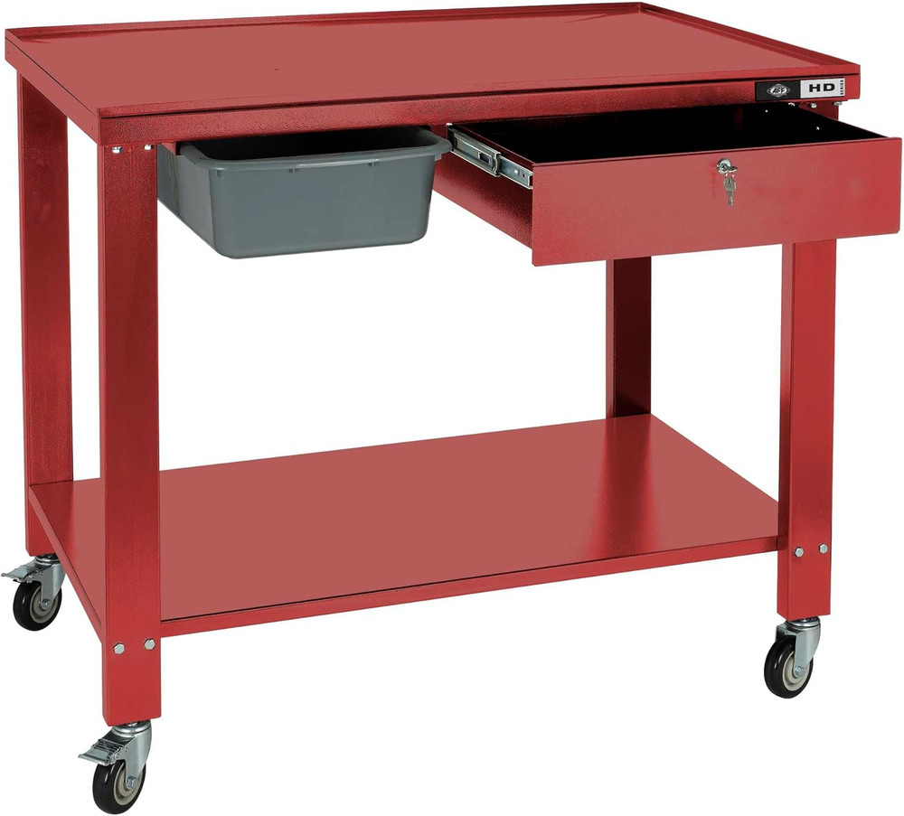 Tear-Down Work Table - Portable Heavy Duty Workbench with Fluid Drainage System