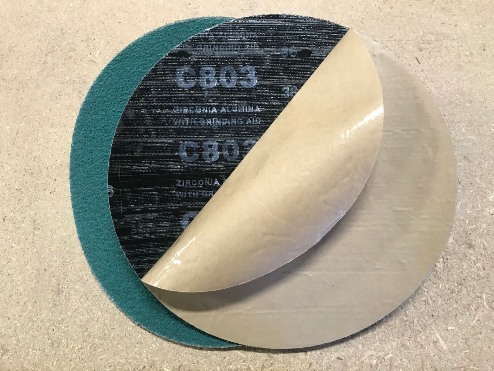 PREMIUM ZIRCONIA COLTH 12" PSA (STICKY BACK) SANDING DISCS, 60-GRIT, 6 - PACK !