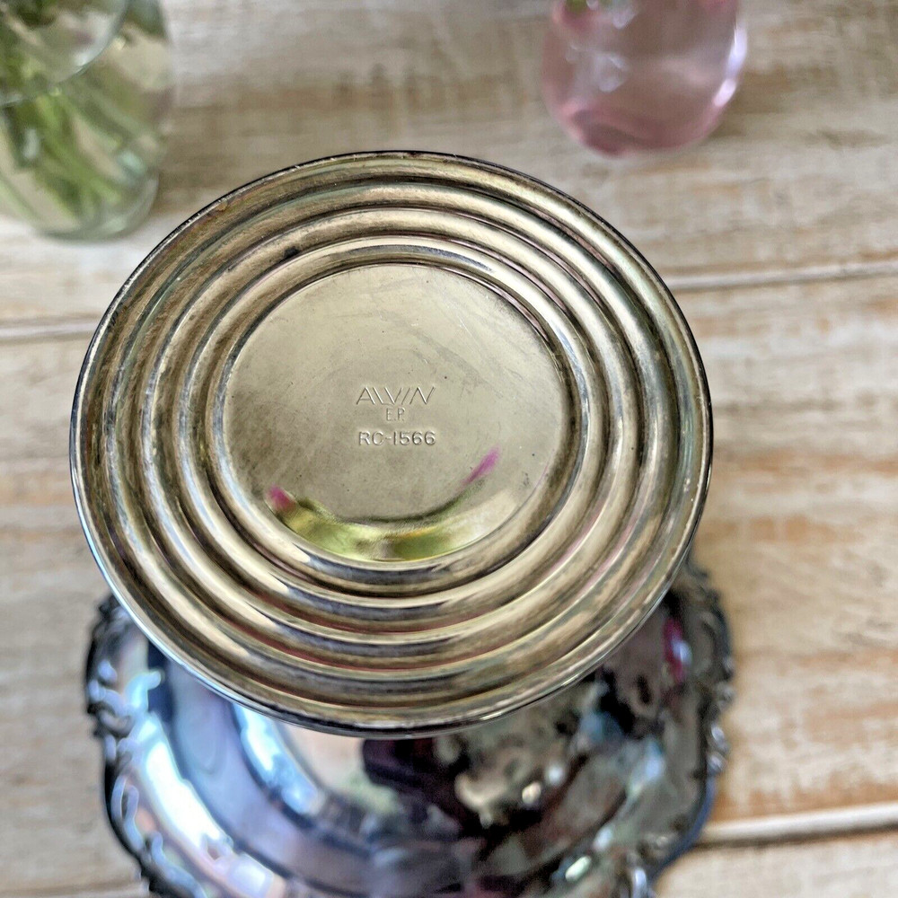 Vintage Silverplate Alvin Footed Compote Dish