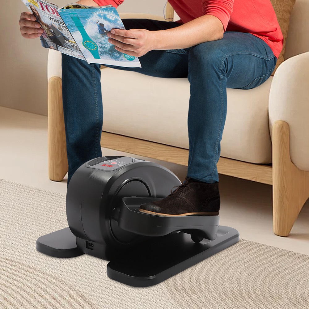 Under Desk Electric Elliptical Machine Pedal Leg Exerciser With Remote Control