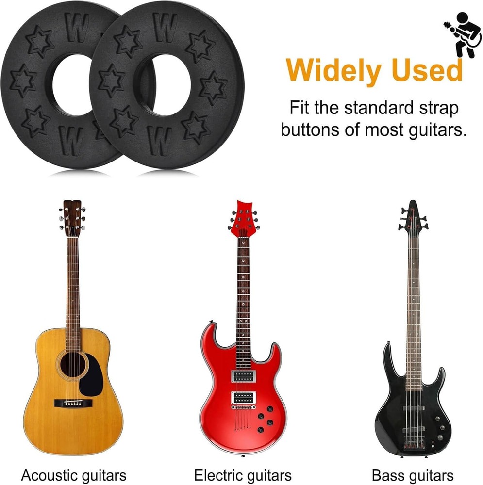 16-piece guitar strap blocks, guitar protector block, rubber strap locks