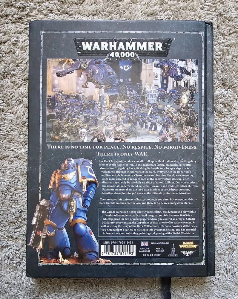 Warhammer 40K 8th Edition Core Rule Book Hardcover