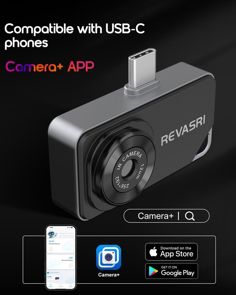 Thermal Camera for iOS & Android - 512x384 IR Imaging, -4℉ to 842℉ Range