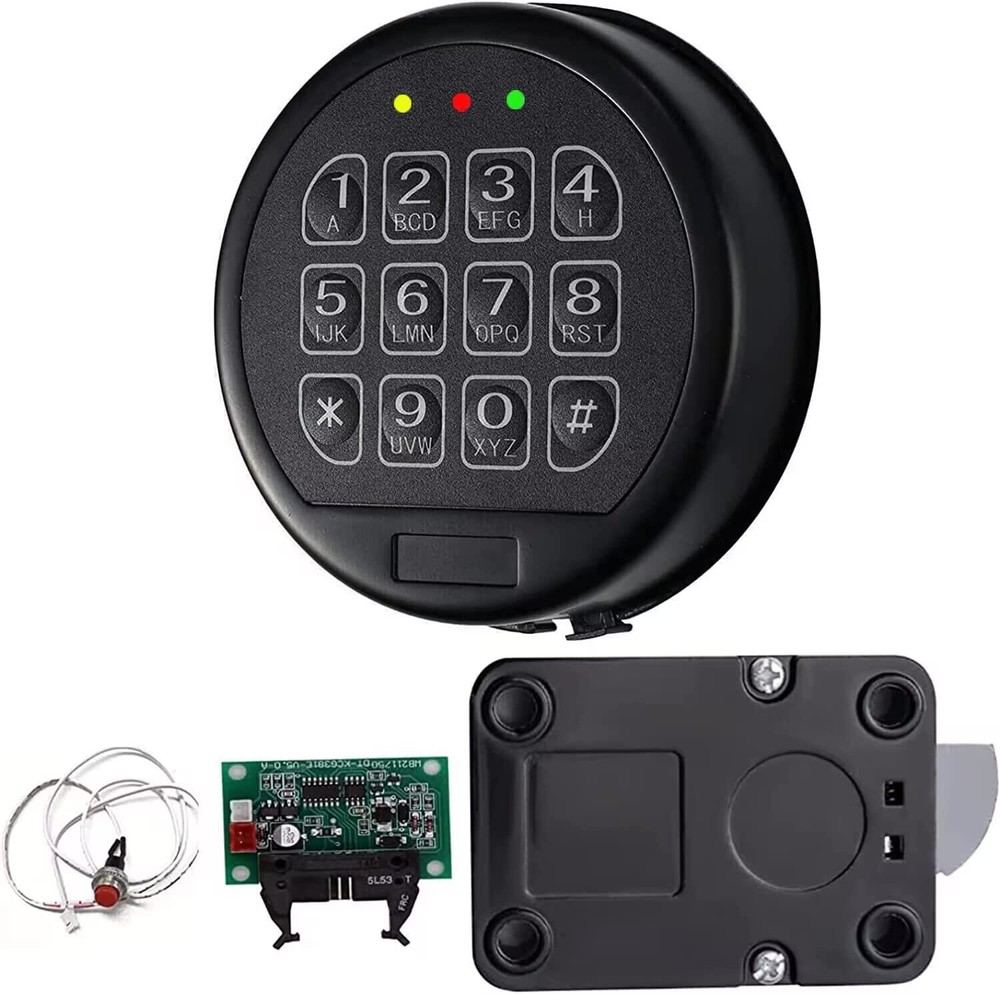 Gun Safe Lock Replacement with SwingBolt, Black Keypad Electronic Safe Lock