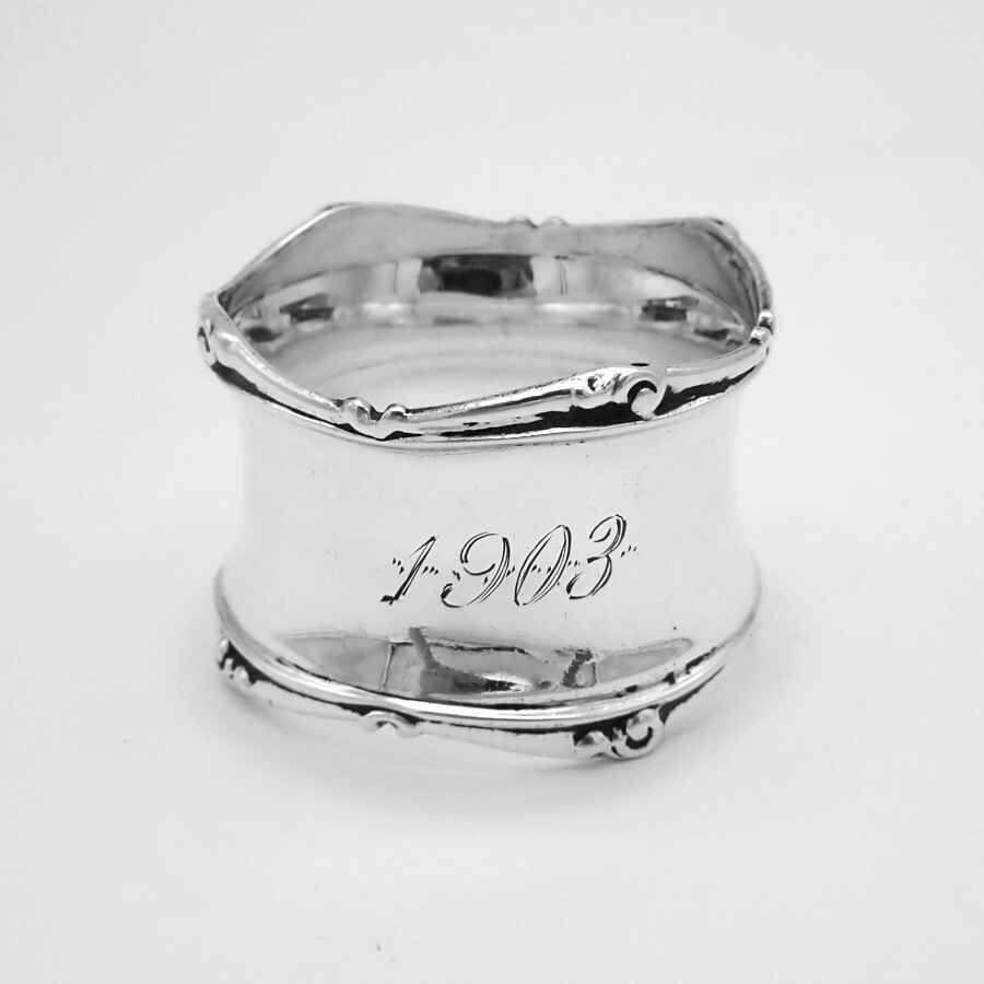 Napkin Ring Sterling Silver Mono LCF 1903