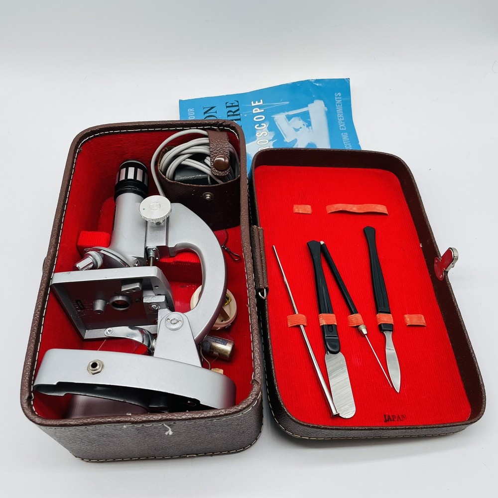 Phillip Barrilleaux Vintage Microscope Set With Tools