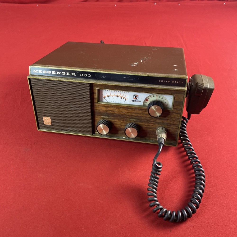 50th Anniversary Johnson Messenger 250 Solid State CB W/Microphone - Untested!