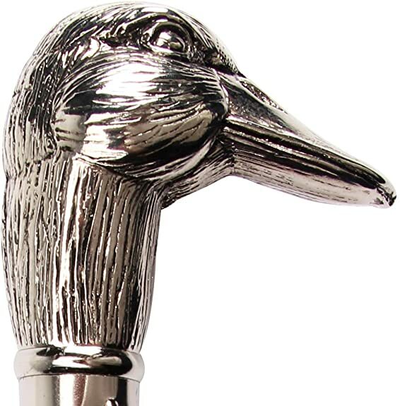 FootFitter 21" Tortoiseshell Spoon Shoe Horn with Nickel Plated Duck Handle