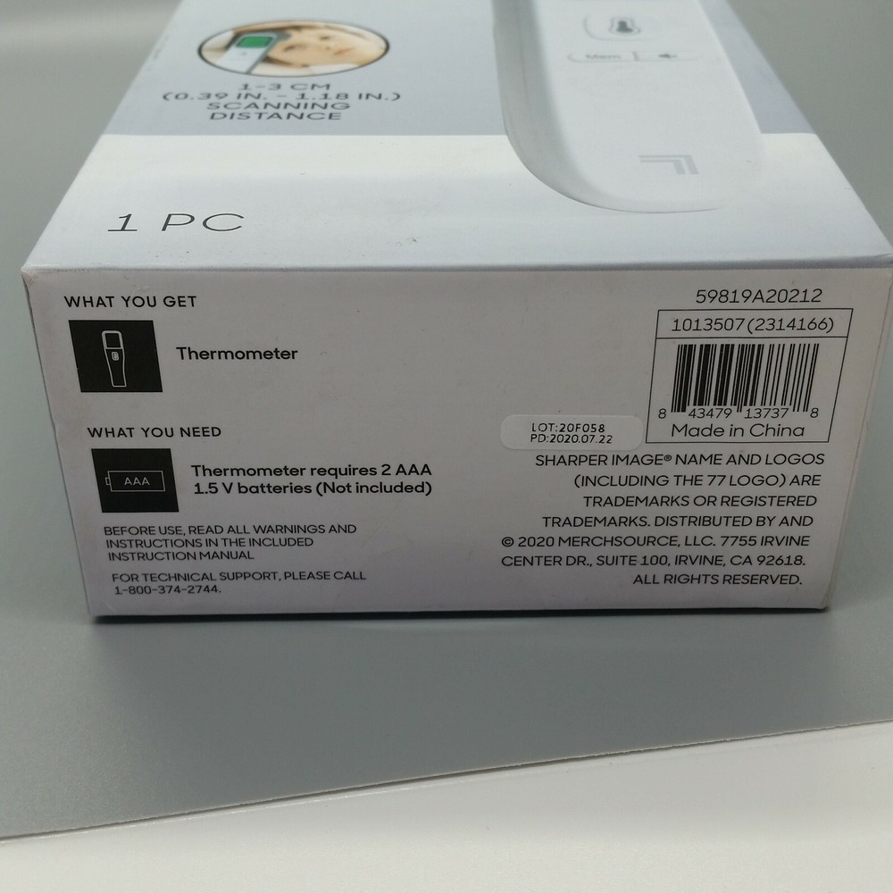 Sharper Image Digital Touchless Smart Forehead Thermometer