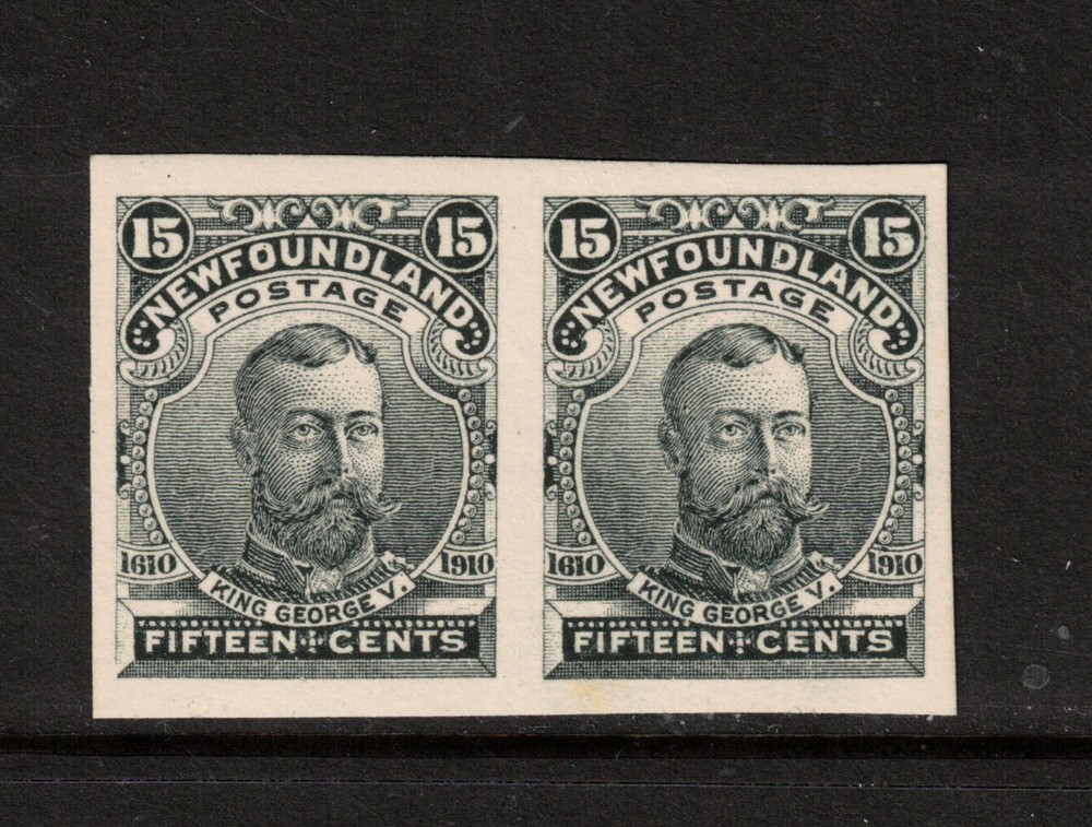 Newfoundland #97P Extra Fine Mint Lightly Hinged Imperf Proof Pair