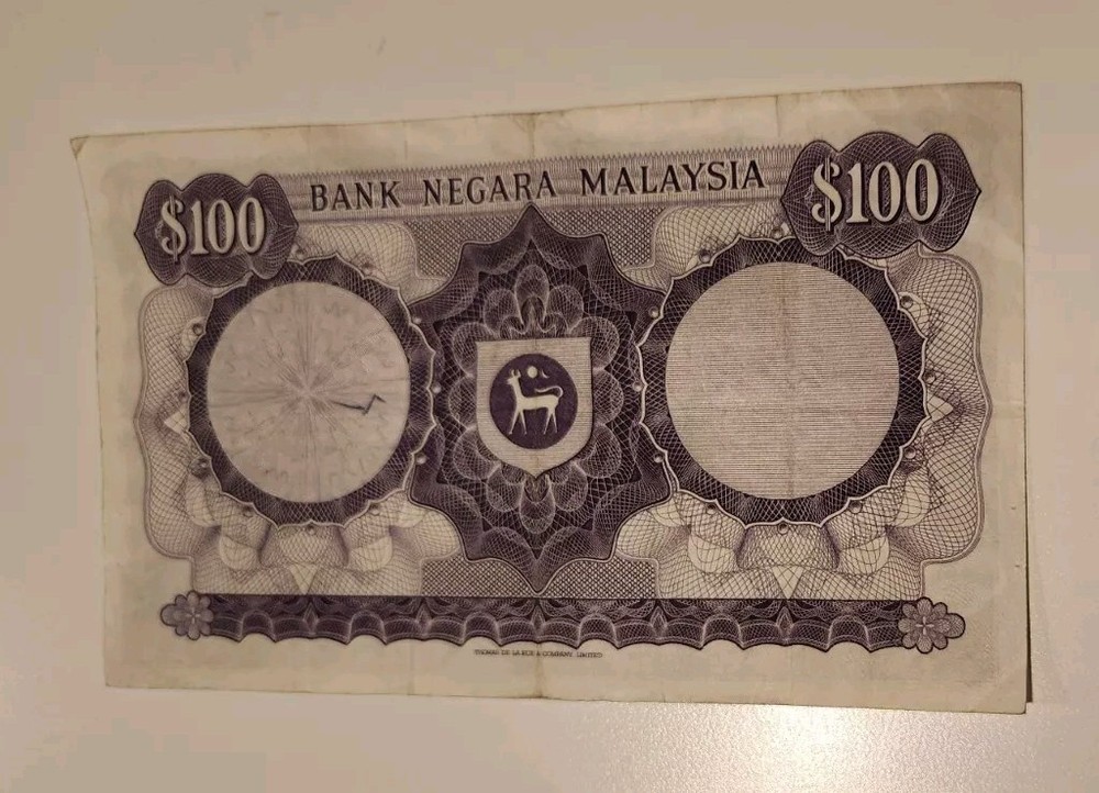 1967- 1972 Malaysia 100 Ringgit Banknotes SA-RATUS Ringgit