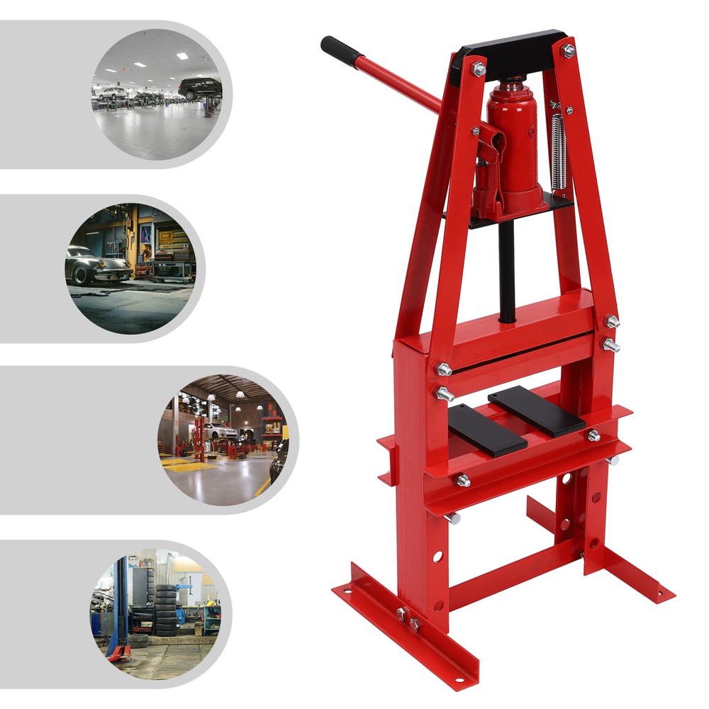 6T Benchtop Hydraulic A-Frame Shop Press with Press Plates