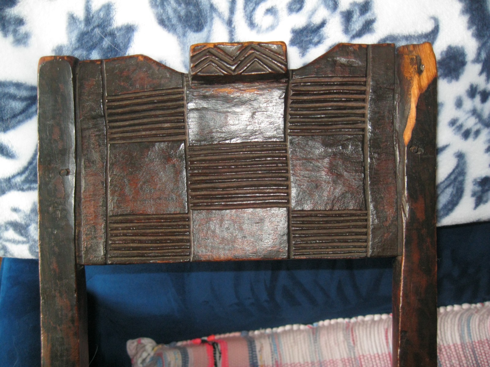 old rare Chokwe Chiefs throne and table hand carved