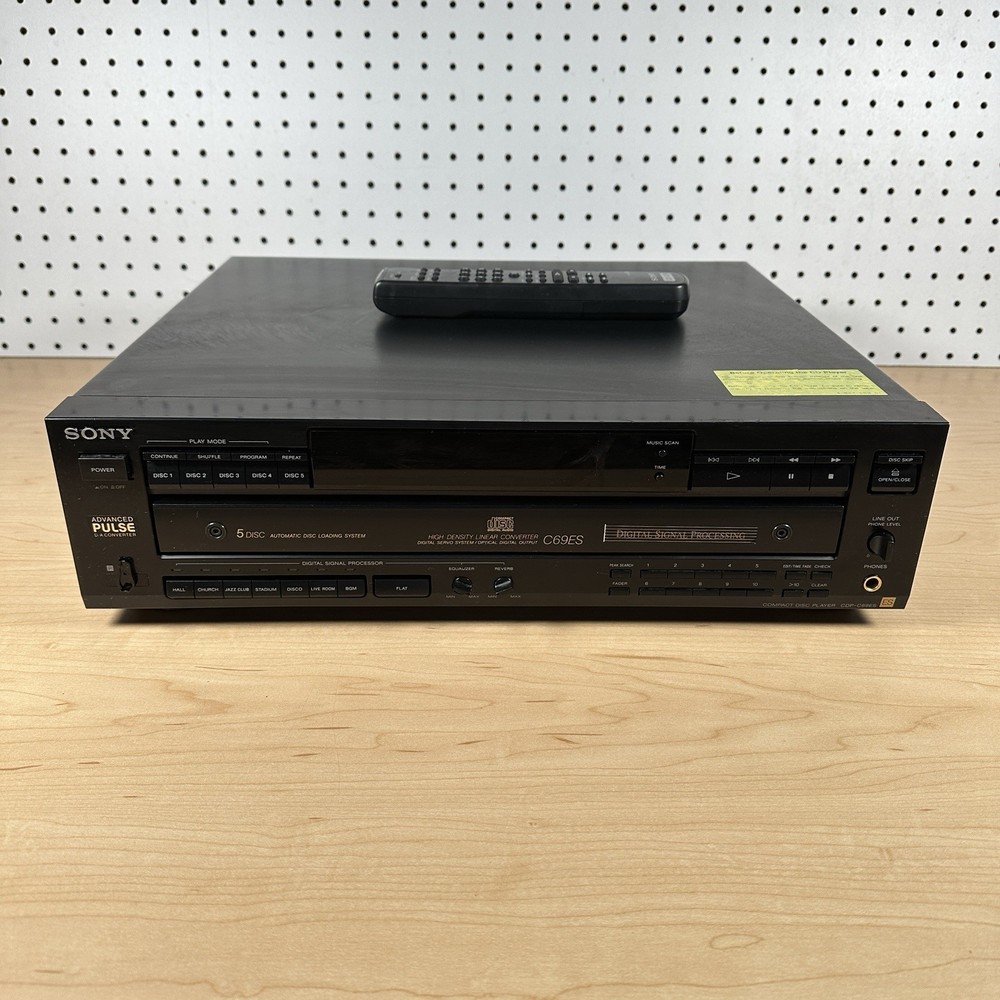 Sony CDP-C69ES 5 Disc CD Player HD w/ Remote Tested