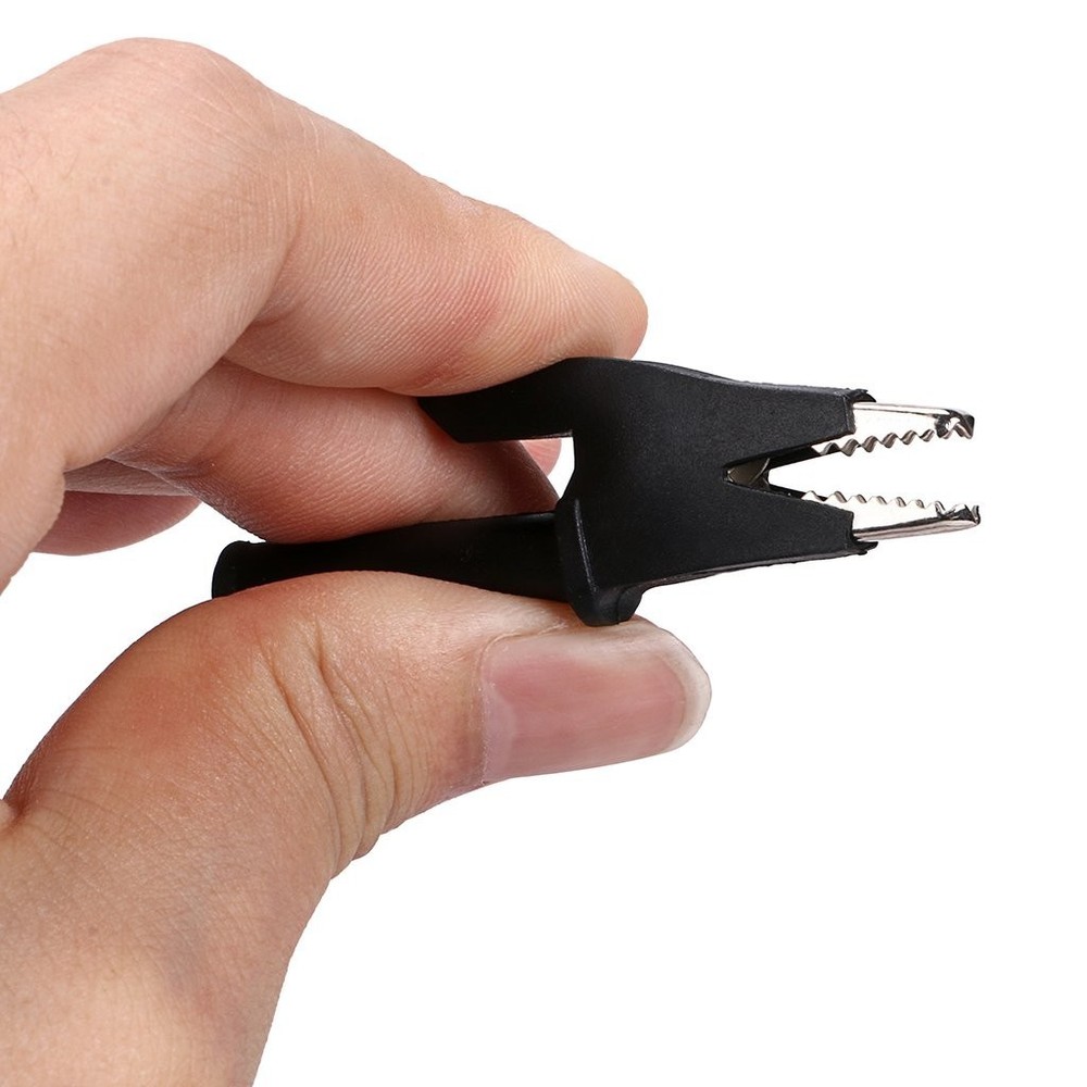 Stackable Banana Plug to Alligator Clip Probe Cable 1M for Electrical Testing