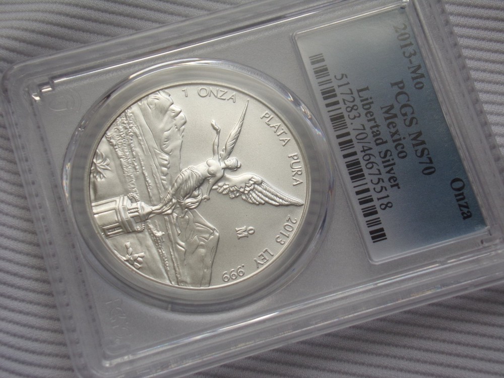 2013 MO PCGS MS70 ONZA MEXICO SILVER LIBERTAD