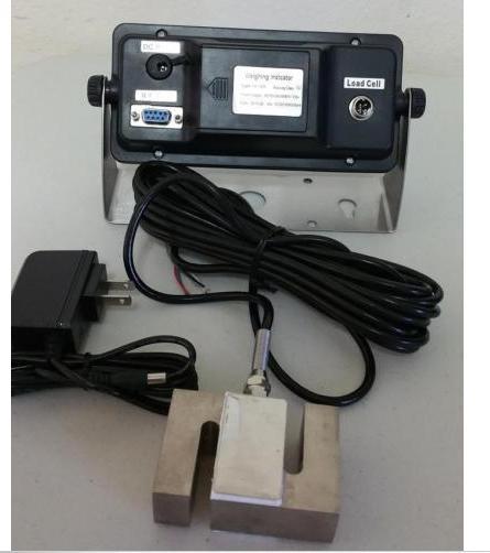 Compression Scale 5000X0.1 lb S Type load cell / Digital Indicator,20' Cable,New