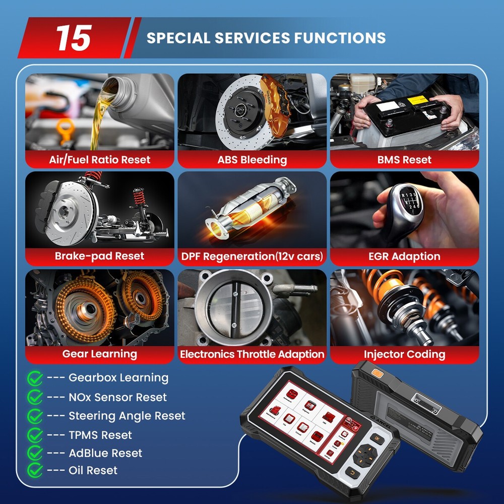 All System Car Diagnostic Bi-directional CAN FD OBD2 Auto Scanner Code Reader