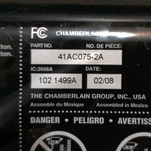 LiftMaster Chamberlain 41AC075-2A Logic Board "MAIL IN REPAIR SERVICE ONLY"