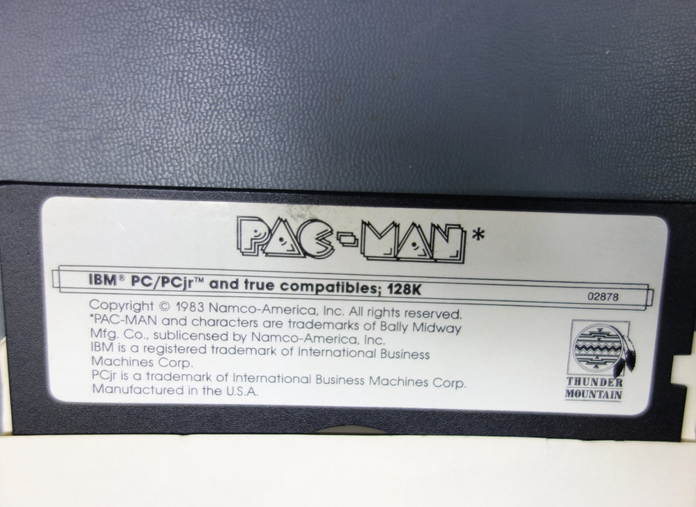 Pac-Man IBM/PC 1983 by Thunder Mountain Namco Floppy Disk Game 5.25