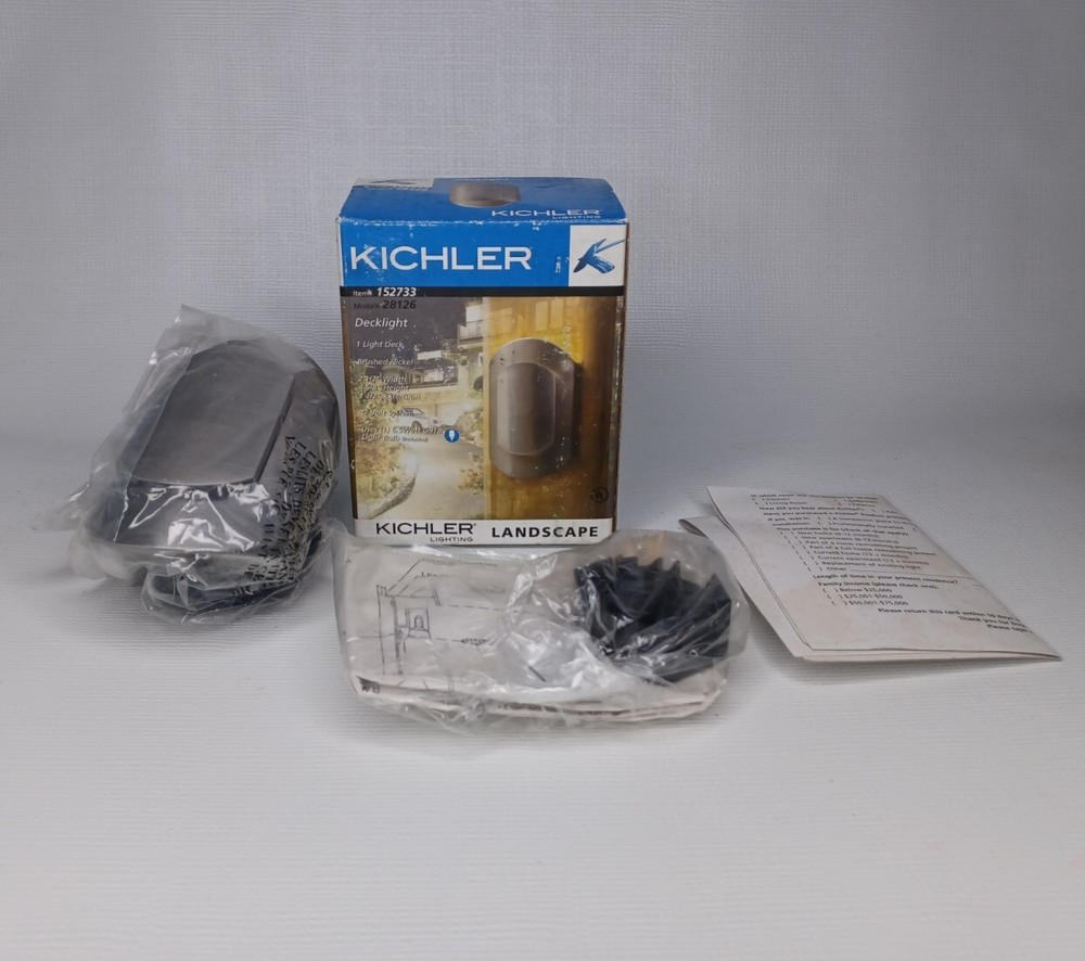 Kichler 28126 Brushed Nickel Path Deck Light 12 Volt System Landscape 152733
