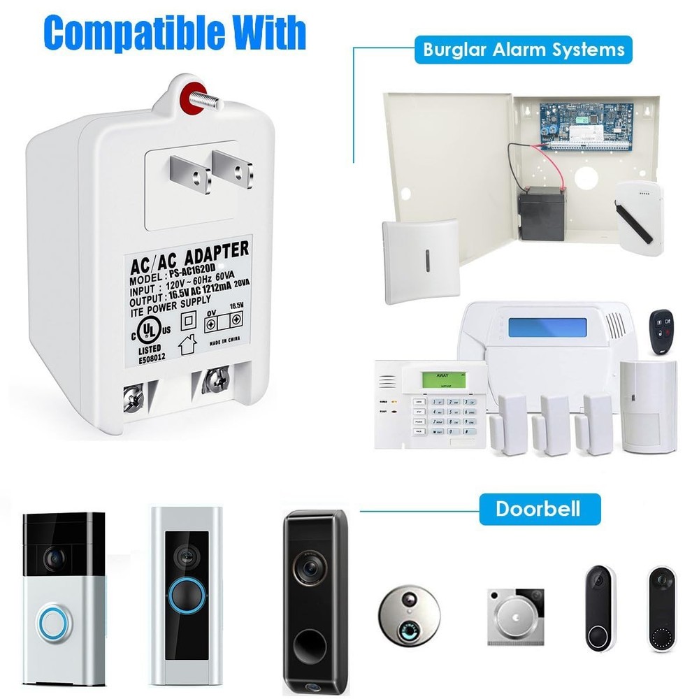 Ultimate 16.5 Volt Transformer: Safe Power for Your Video Doorbell & Security
