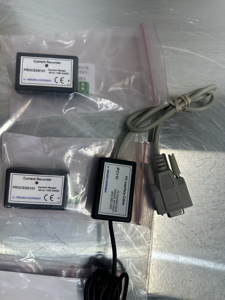 Monarch Instrument Process101 Current Recorder Lot w/ Cable Software -Calibrated