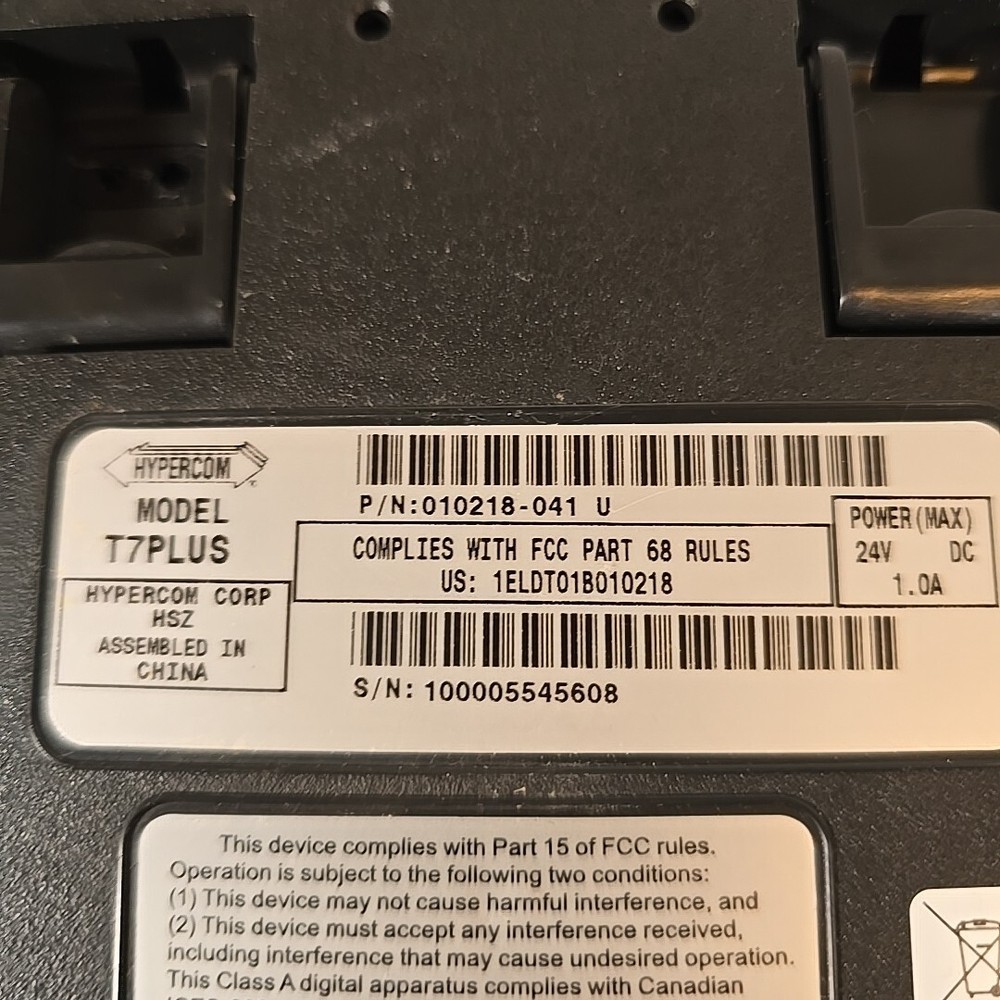 Hypercom T7Plus Credit Card Machine Reader