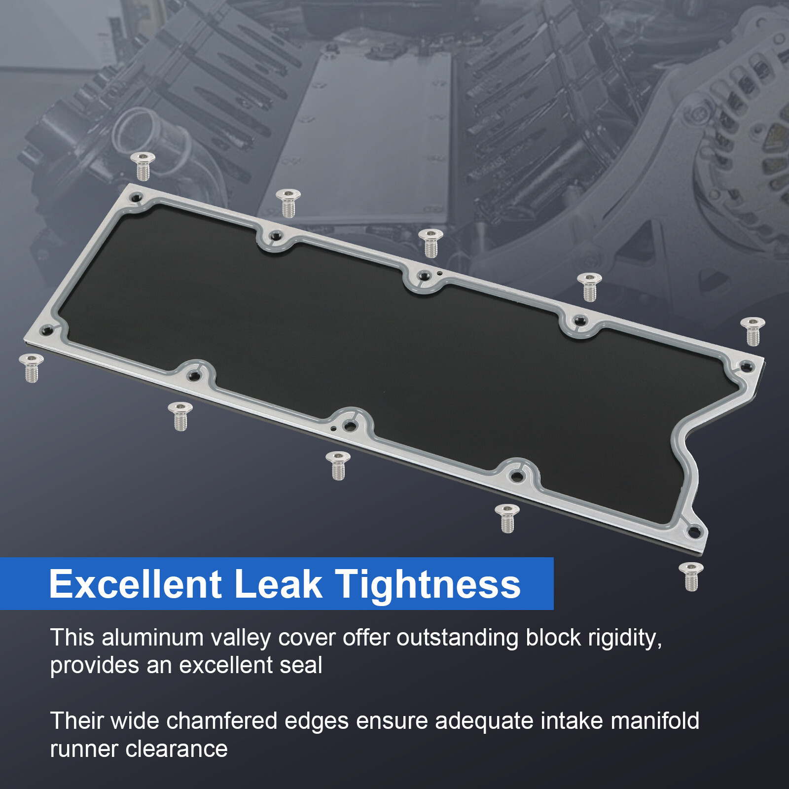 LS Gen 3 Valley Pan Cover Plate with Gasket and Seals Low Profile Compatible wit