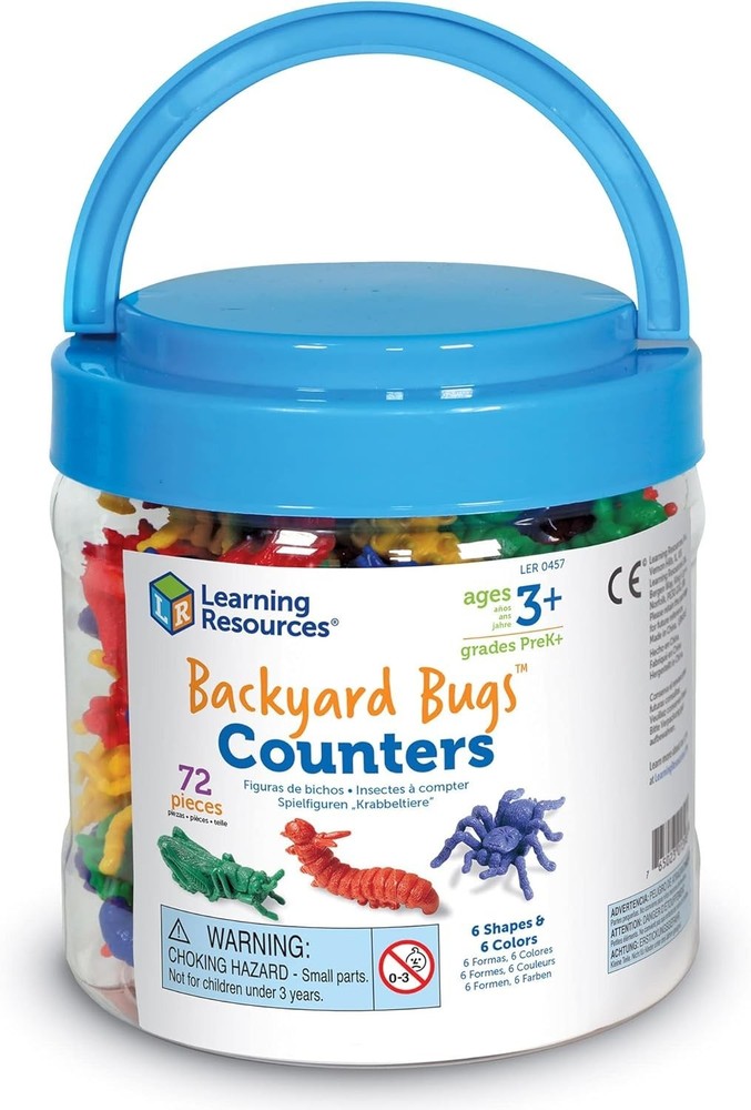 Backyard Bugs Counters - 72 Pieces, Toddler Learning Toys