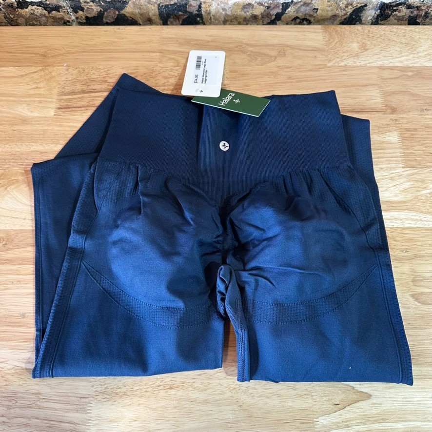Halara Butt Lift Leggings Womens Large 7/8 Blue Length High Waist Tummy Control