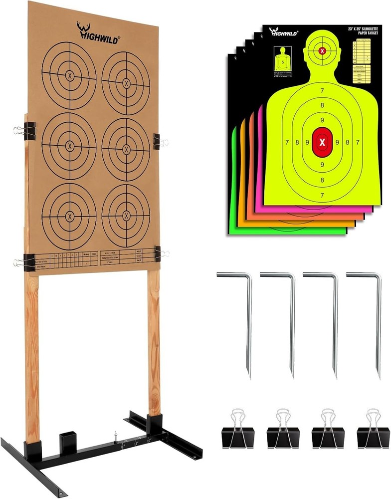 Compact Target Stand Base with Clear Markings for Easy Setup – 1x2 Support