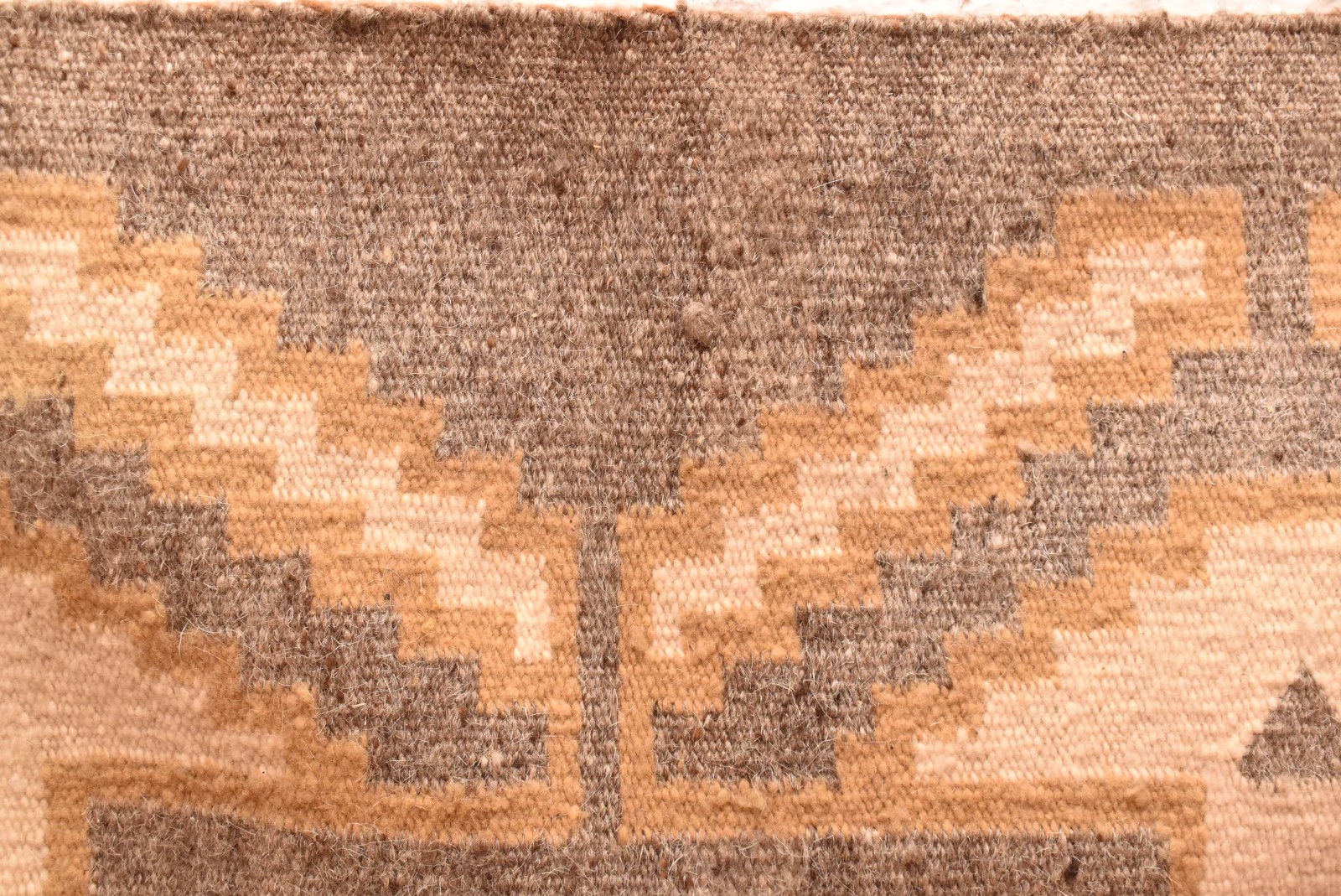 Antique Navajo Rug Native American Indian Geometric Weaving 43x23 Textile VTG