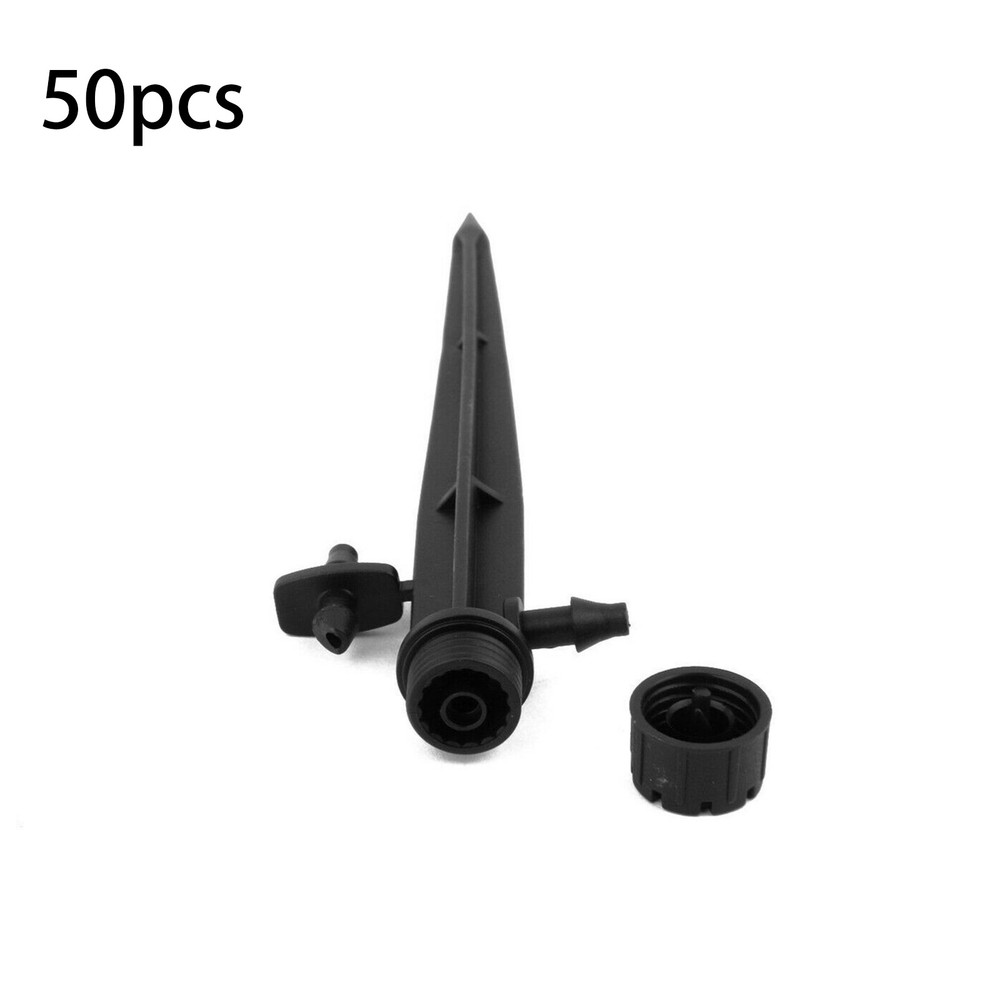 50Pack Adjustable Water Flow Irrigation Dripper Nozzle Stake Emitter Drip j