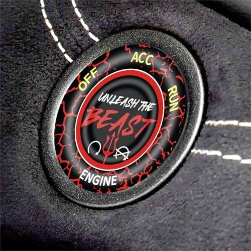 Dodge Challenger Charger Durango Red Push Start Button Cover