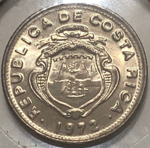 Costa Rica 1972 5 Cent Centavos Centimos HIGH GRADE