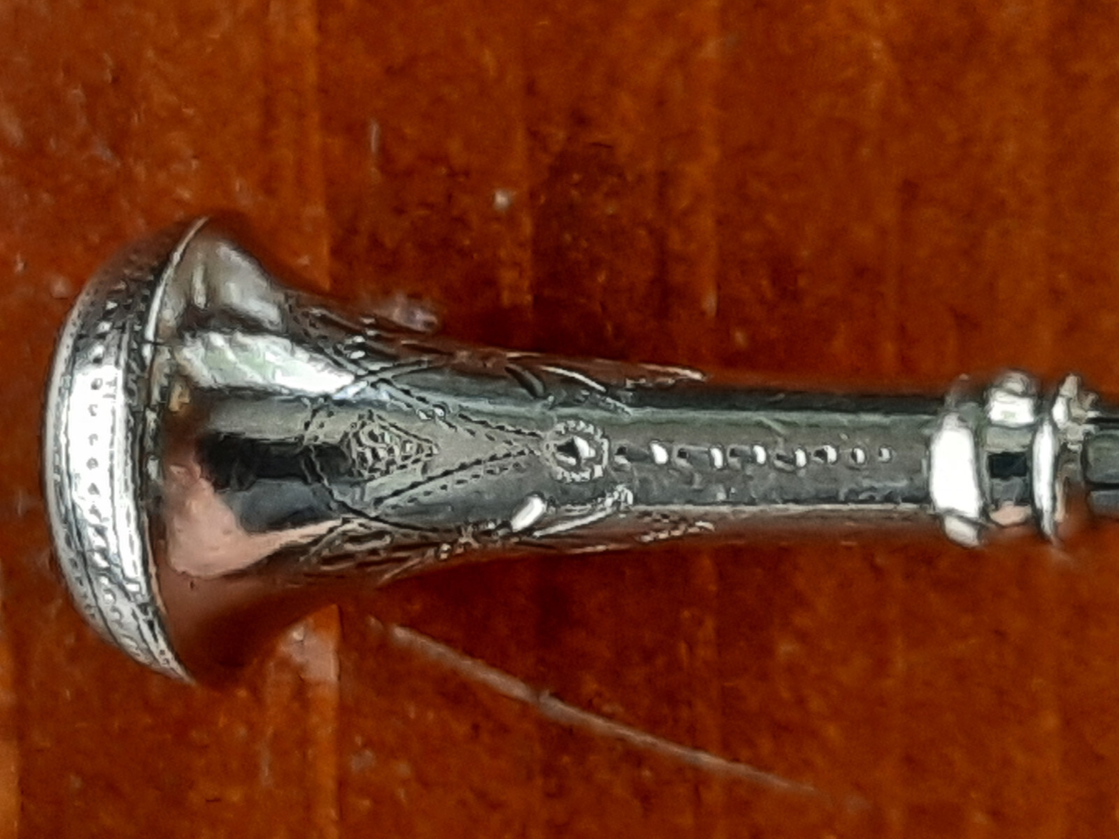 Coin Silver James Bingham Seal Top Pastry Fork, Mono