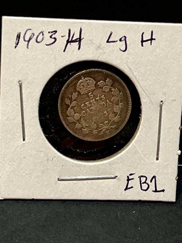 1903-H Canada 5 Cent .925 Sterling Silver