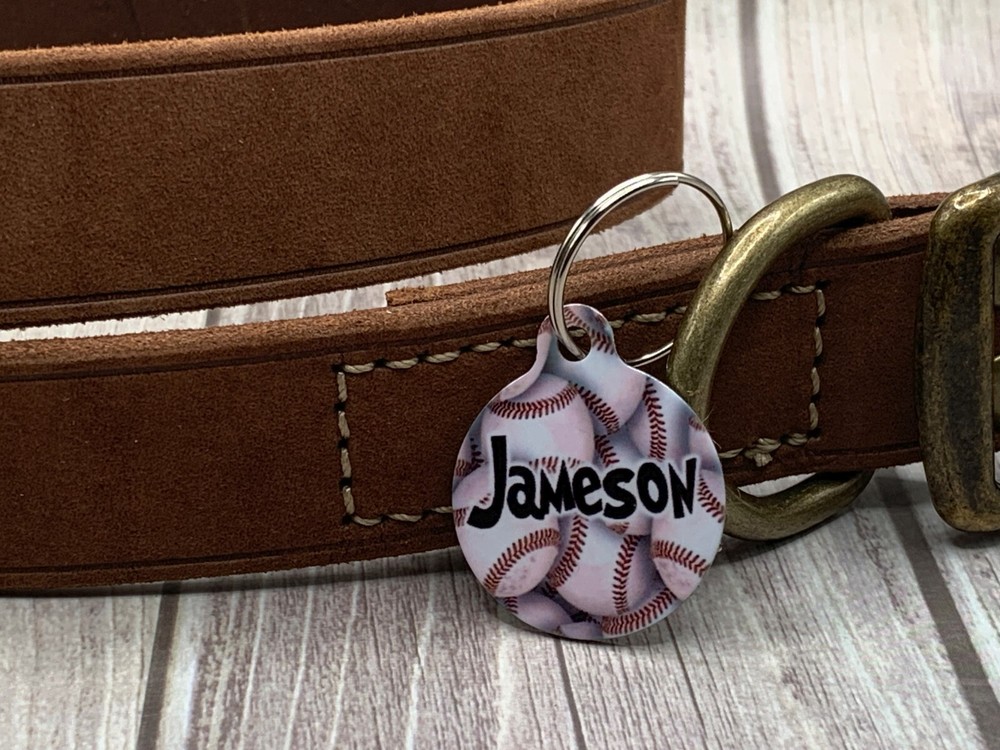 Circle Shaped Pet ID Name Tag Small | Personalized Custom Made to Order