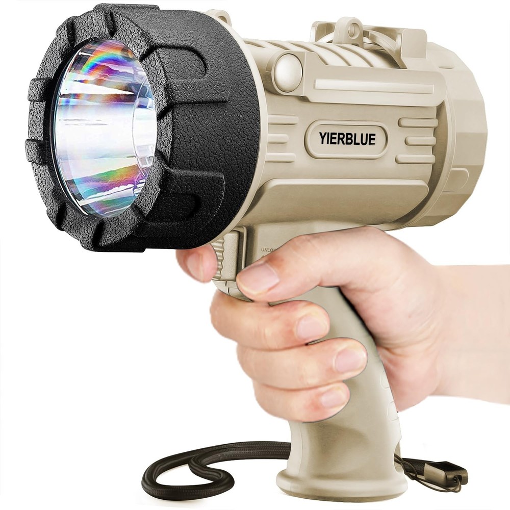 YIERBLUE Rechargeable Spotlight Flashlight with 1000000 High Lumen ... Fast Ship