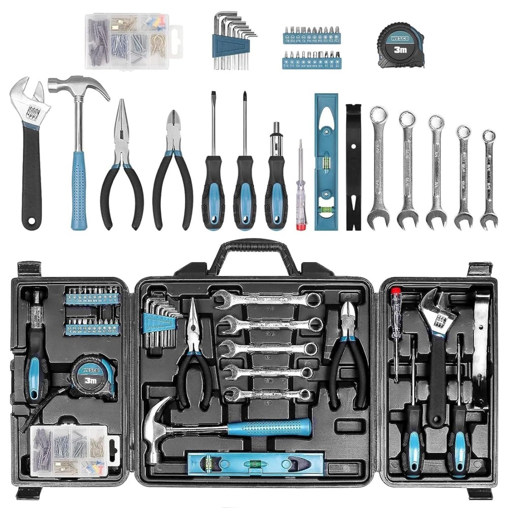 Zeite Tool Kit for Home 144 Piece Hand Tool Set with Storage Box General Basic